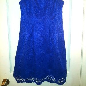 danny and nicole royal blue dress with pockets